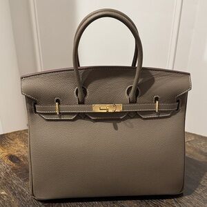 35CM Archive Piece – Minor Leather Variation Togo Leather Top Handle Satchel Bag